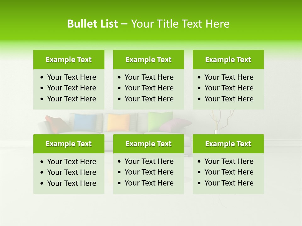 Couch Lifestyle Creative PowerPoint Template