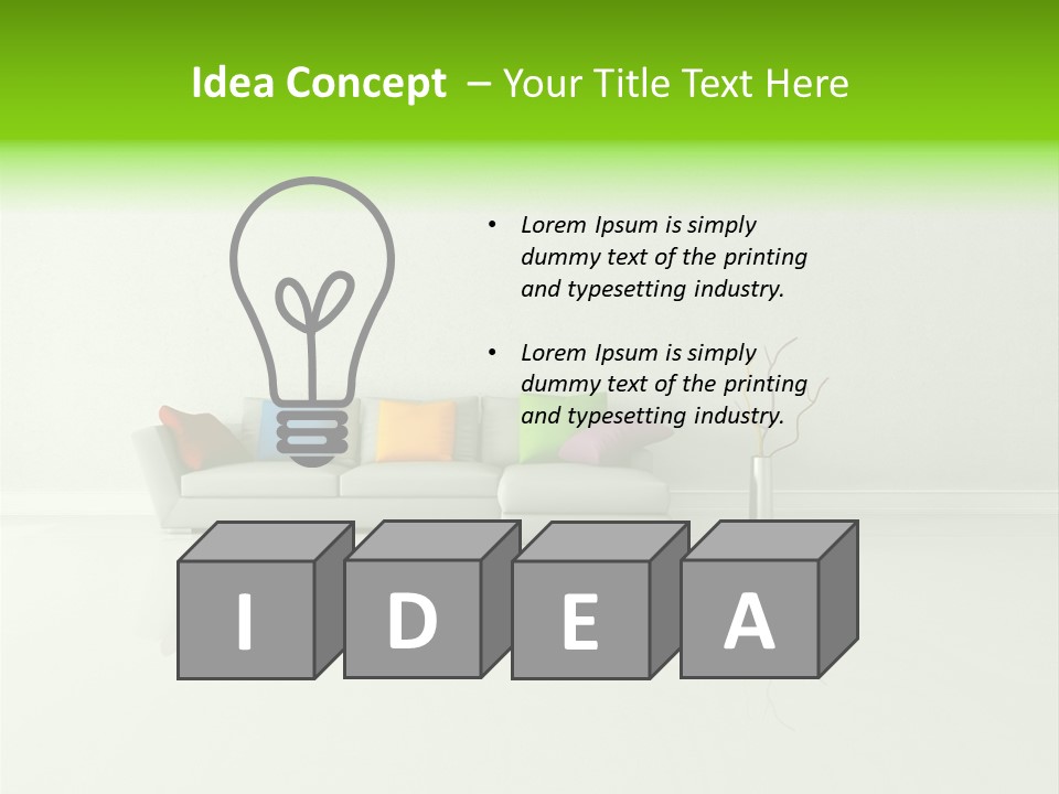 Couch Lifestyle Creative PowerPoint Template