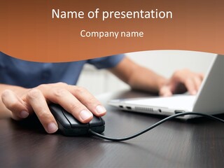 Peripherals Fingers Pressing PowerPoint Template