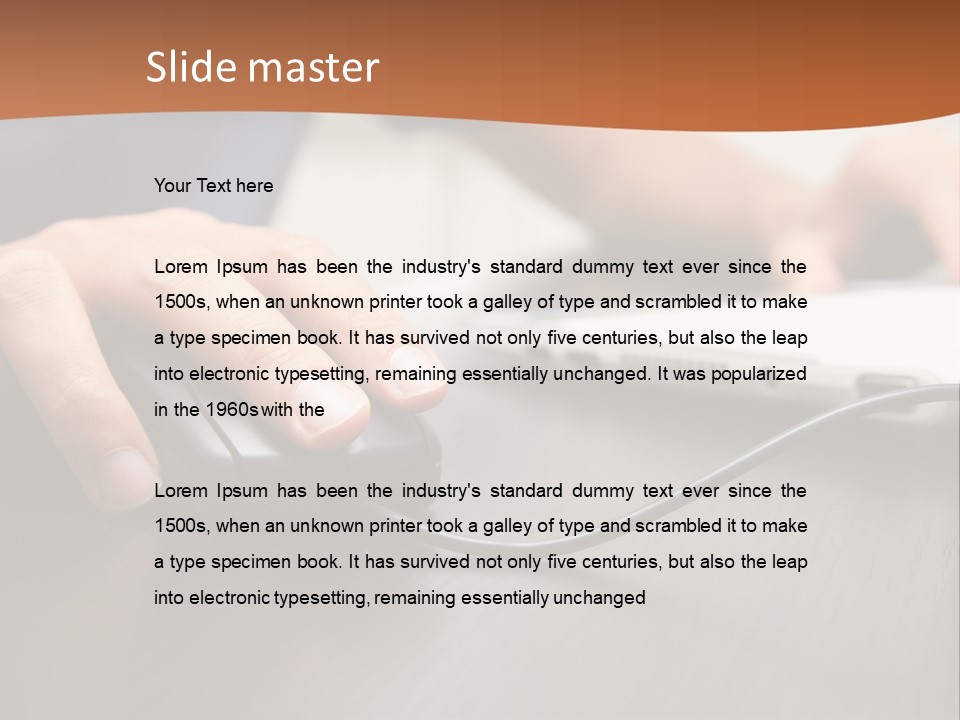 Peripherals Fingers Pressing PowerPoint Template