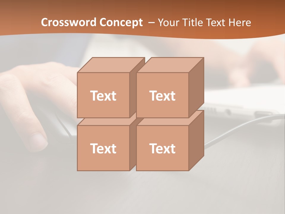 Peripherals Fingers Pressing PowerPoint Template