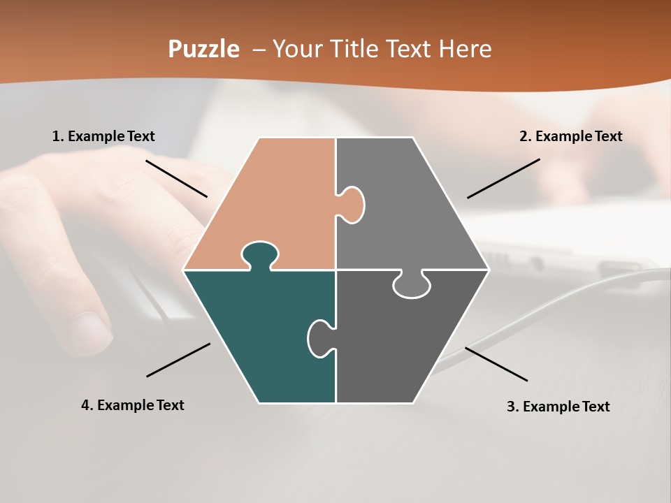 Peripherals Fingers Pressing PowerPoint Template