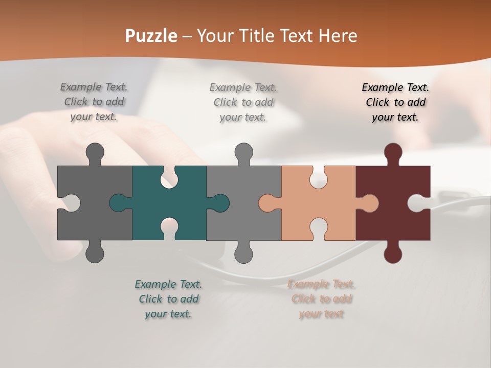 Peripherals Fingers Pressing PowerPoint Template