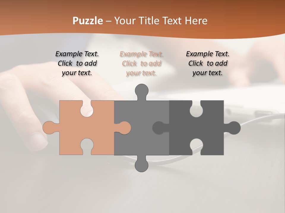 Peripherals Fingers Pressing PowerPoint Template
