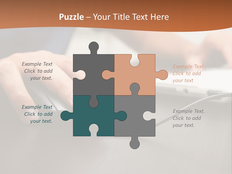 Peripherals Fingers Pressing PowerPoint Template