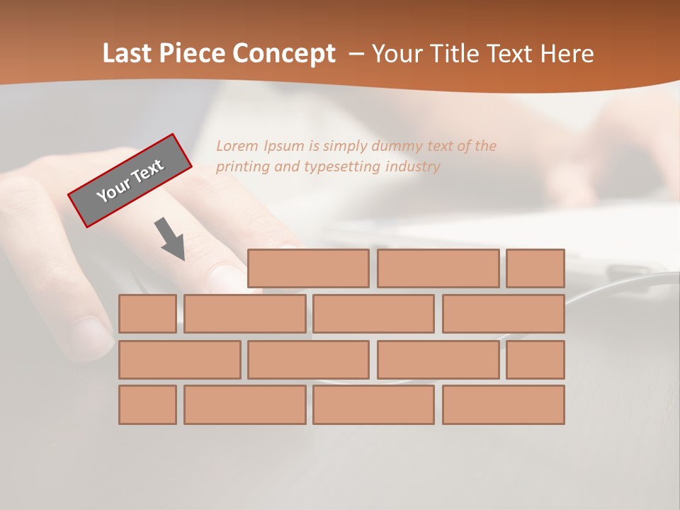 Peripherals Fingers Pressing PowerPoint Template