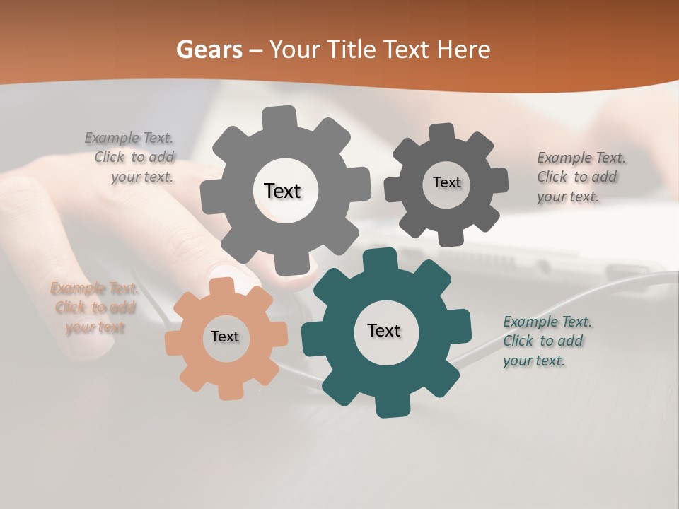 Peripherals Fingers Pressing PowerPoint Template