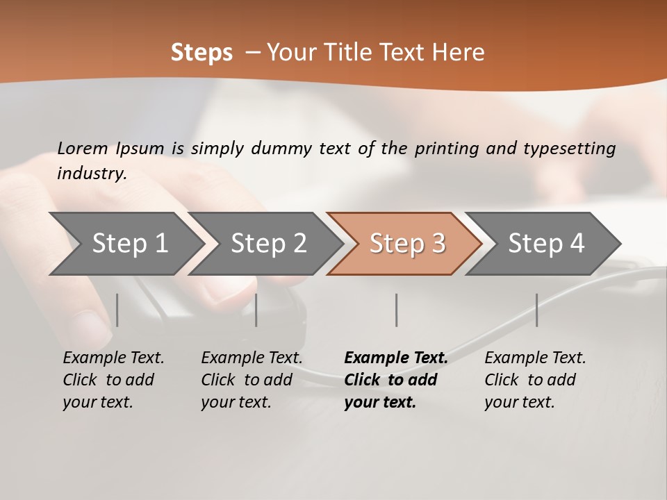 Peripherals Fingers Pressing PowerPoint Template