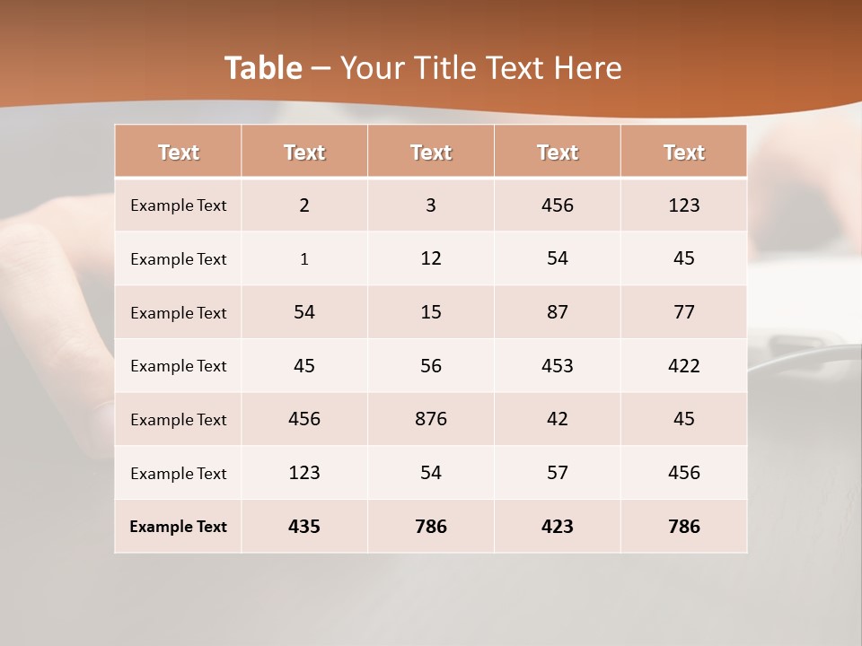 Peripherals Fingers Pressing PowerPoint Template