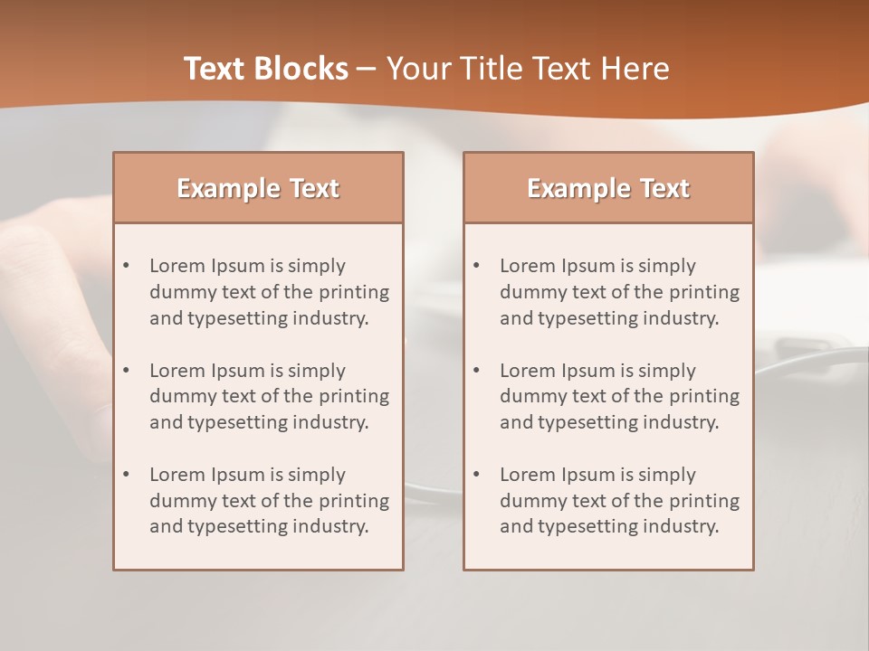 Peripherals Fingers Pressing PowerPoint Template