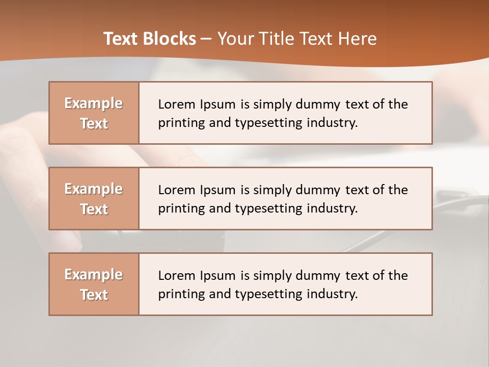 Peripherals Fingers Pressing PowerPoint Template