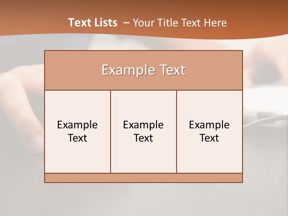 Peripherals Fingers Pressing PowerPoint Template