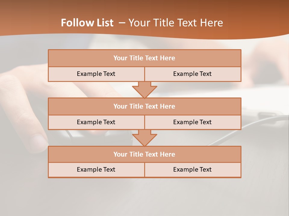 Peripherals Fingers Pressing PowerPoint Template
