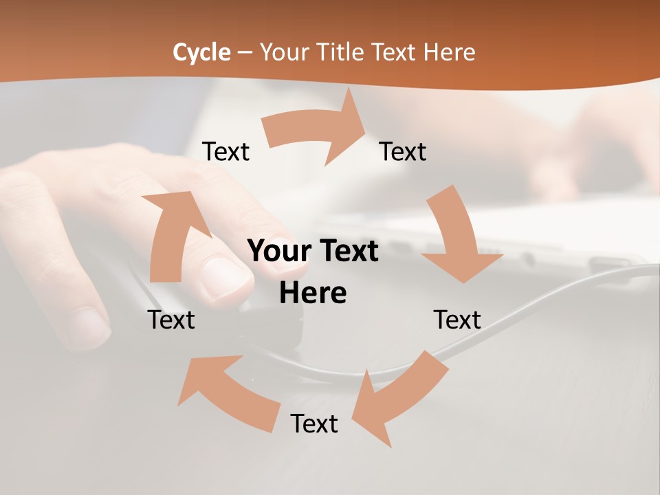 Peripherals Fingers Pressing PowerPoint Template