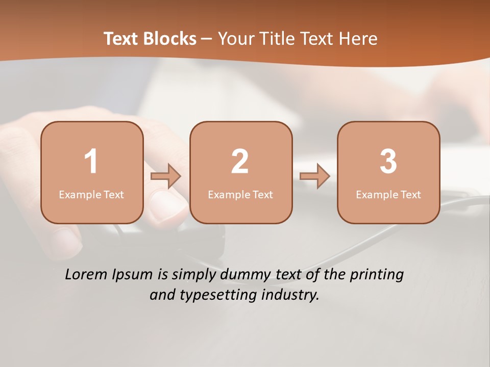 Peripherals Fingers Pressing PowerPoint Template
