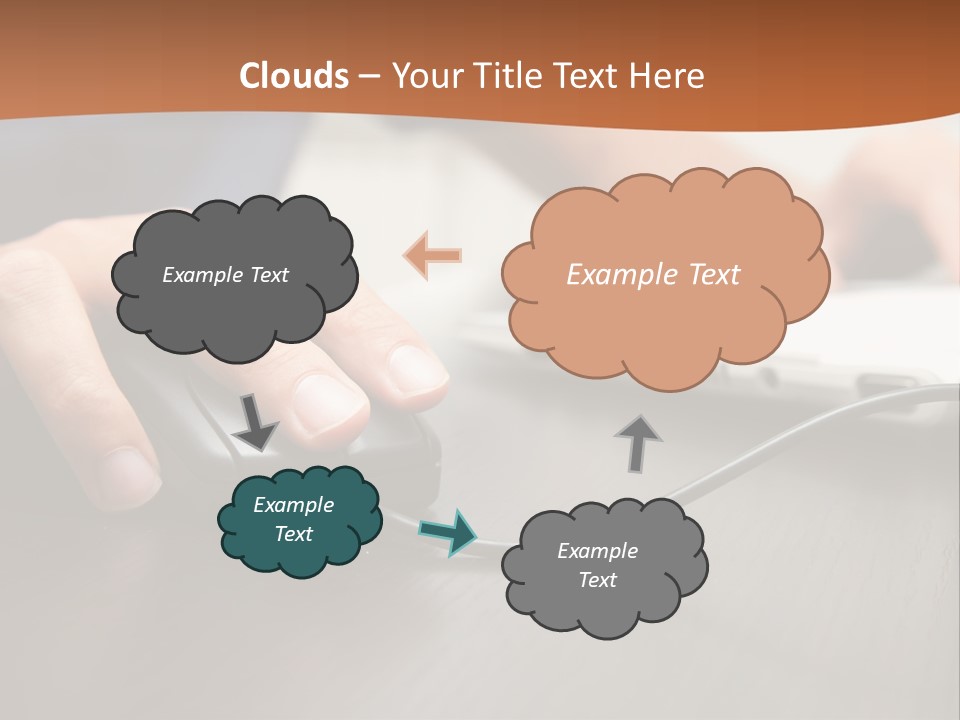 Peripherals Fingers Pressing PowerPoint Template