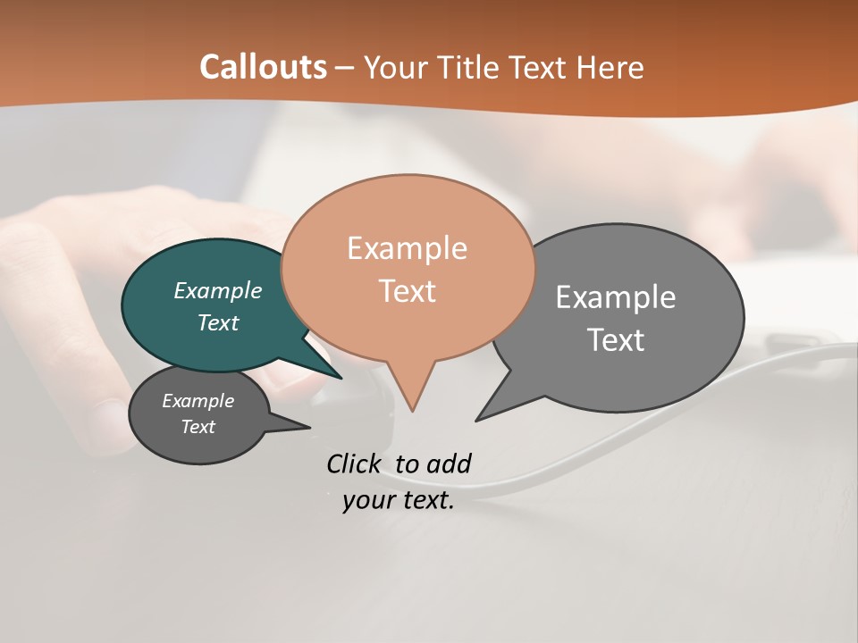 Peripherals Fingers Pressing PowerPoint Template