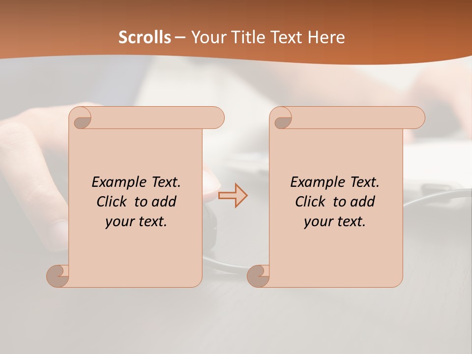 Peripherals Fingers Pressing PowerPoint Template