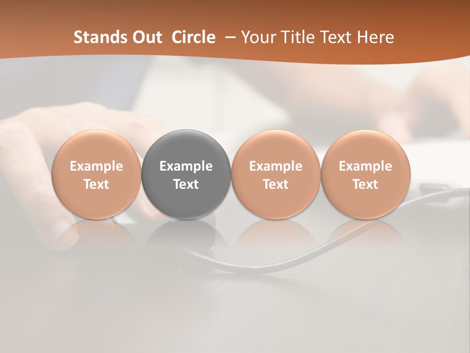 Peripherals Fingers Pressing PowerPoint Template