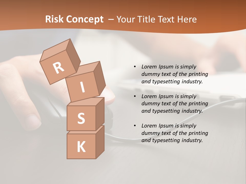Peripherals Fingers Pressing PowerPoint Template