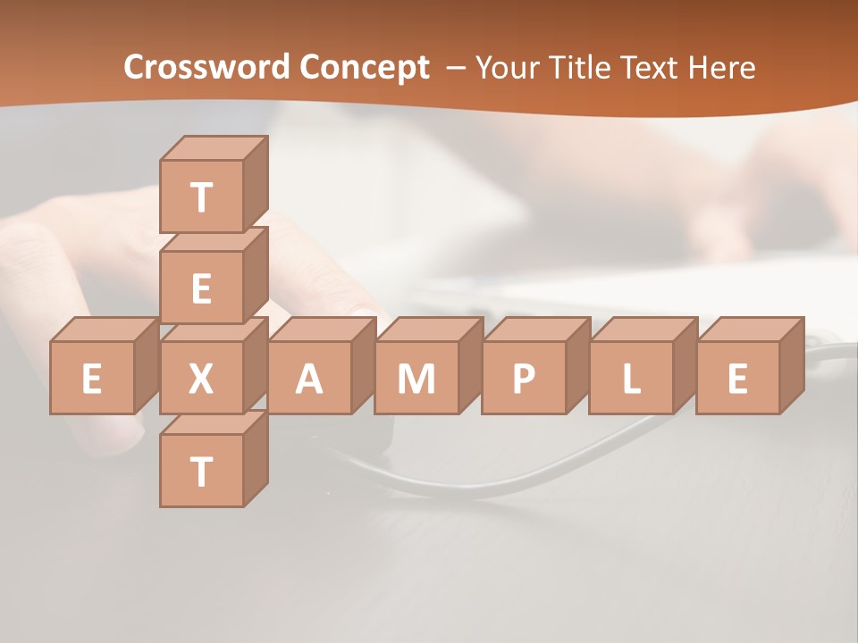 Peripherals Fingers Pressing PowerPoint Template