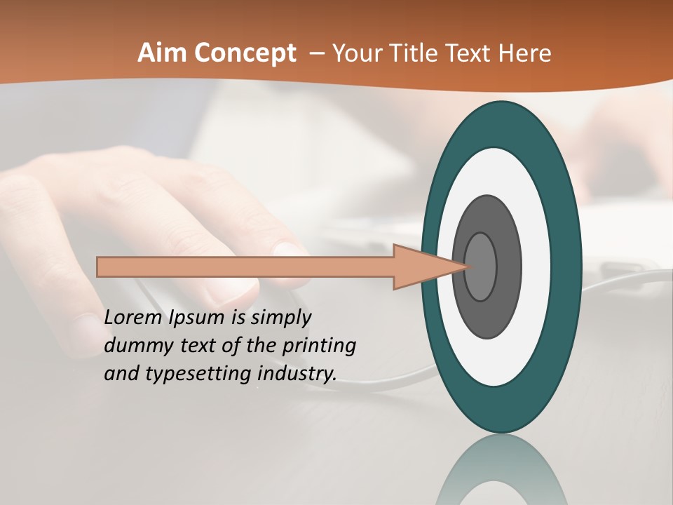 Peripherals Fingers Pressing PowerPoint Template