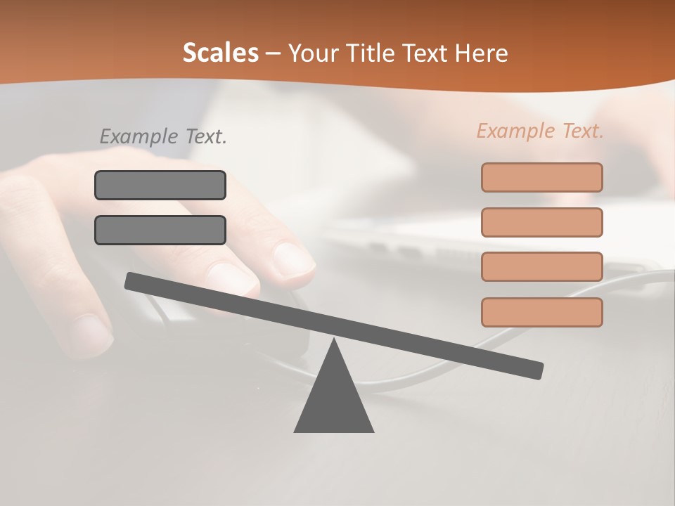Peripherals Fingers Pressing PowerPoint Template