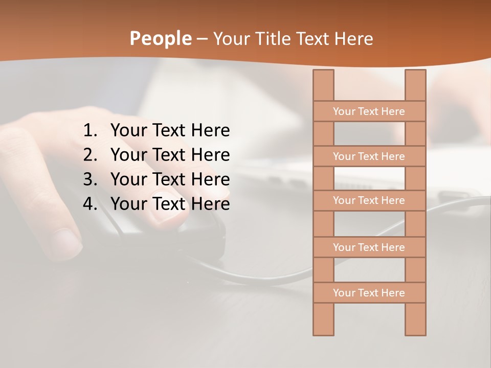 Peripherals Fingers Pressing PowerPoint Template