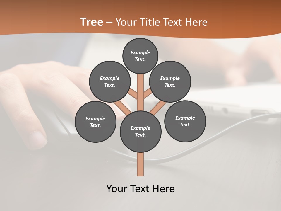 Peripherals Fingers Pressing PowerPoint Template