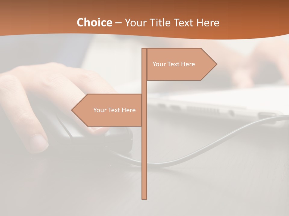 Peripherals Fingers Pressing PowerPoint Template