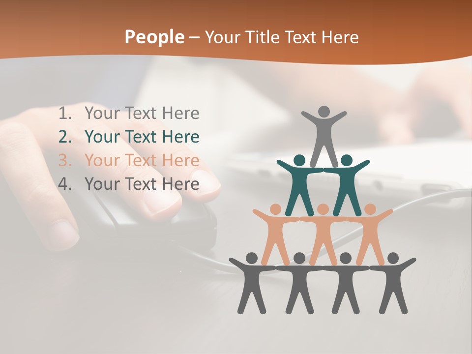 Peripherals Fingers Pressing PowerPoint Template