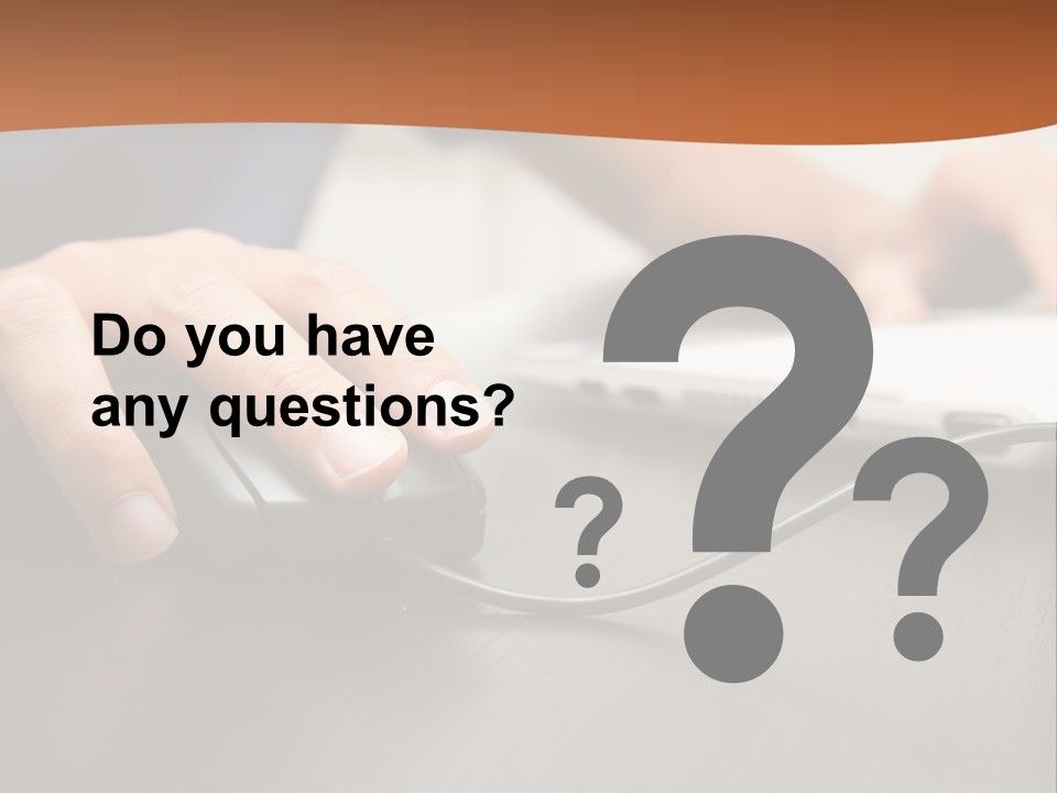 Peripherals Fingers Pressing PowerPoint Template