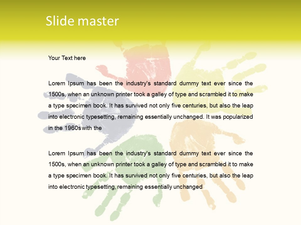 Left Yellow Red PowerPoint Template