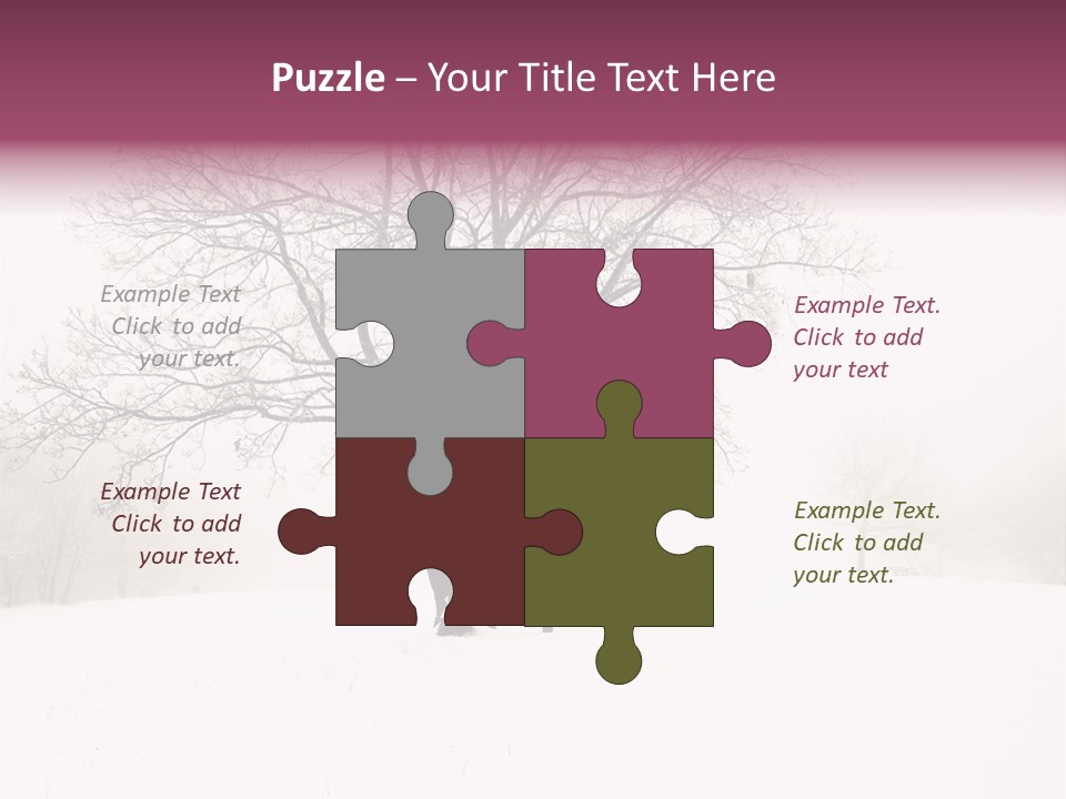 Sun Forest Snowfall PowerPoint Template