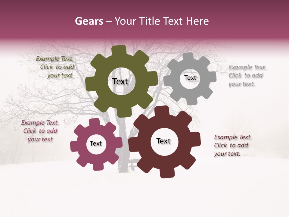 Sun Forest Snowfall PowerPoint Template