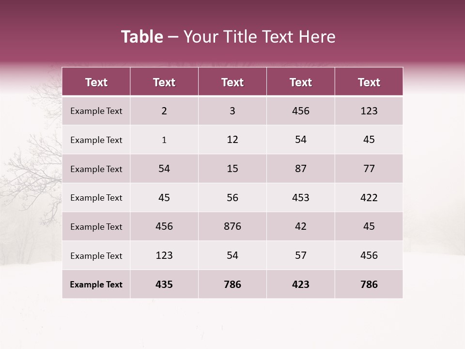 Sun Forest Snowfall PowerPoint Template
