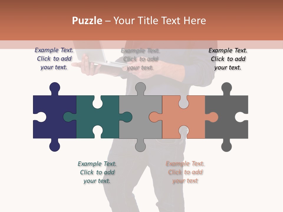 Fulllength Happy Computer PowerPoint Template