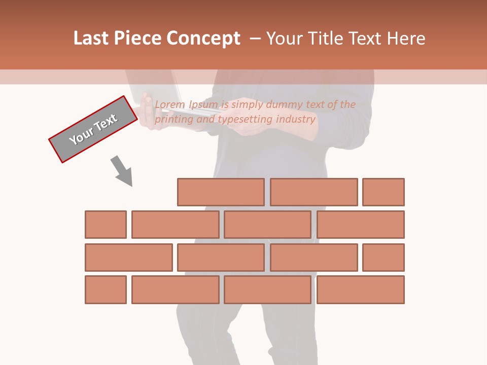 Fulllength Happy Computer PowerPoint Template