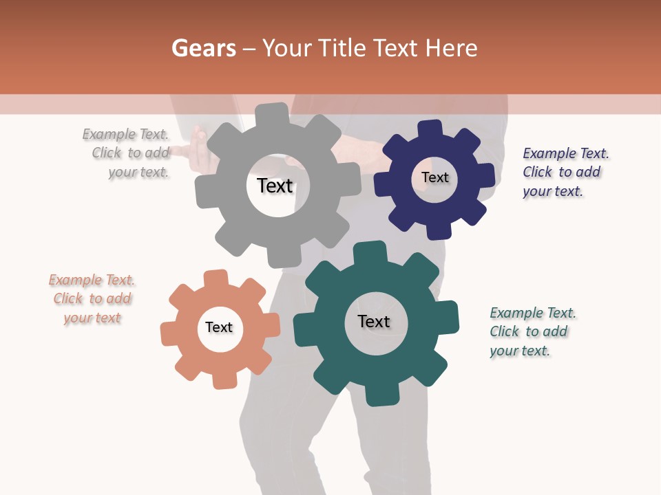 Fulllength Happy Computer PowerPoint Template