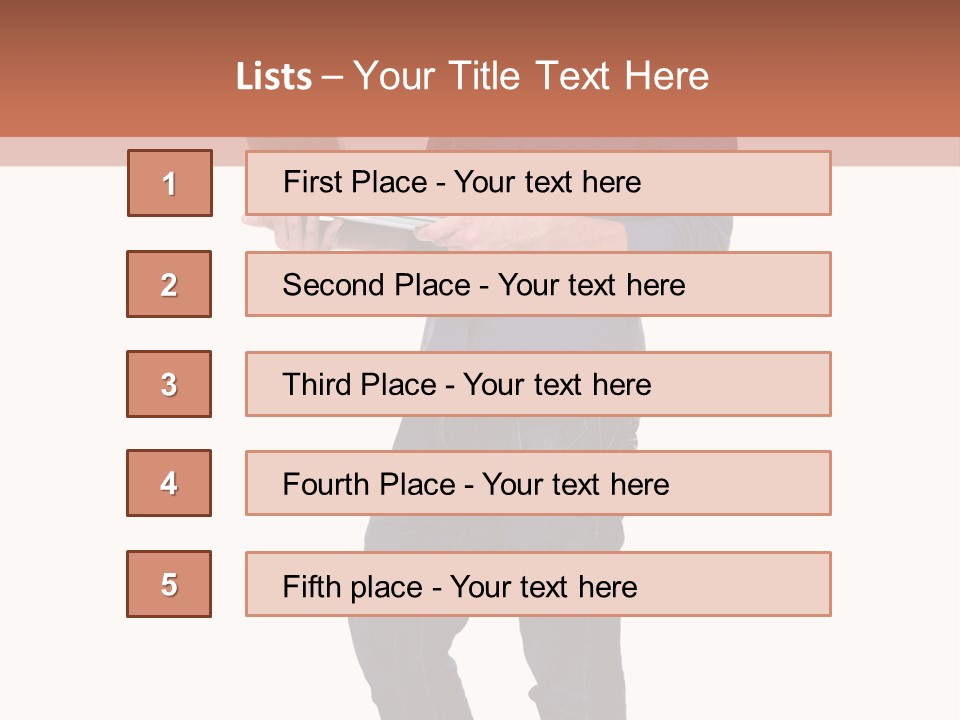 Fulllength Happy Computer PowerPoint Template