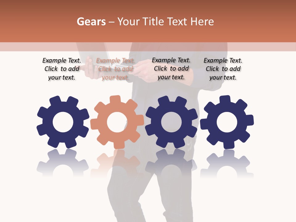 Fulllength Happy Computer PowerPoint Template