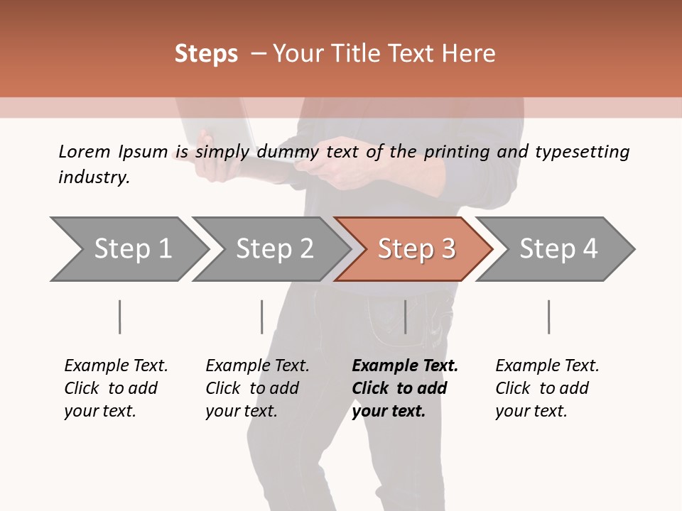 Fulllength Happy Computer PowerPoint Template