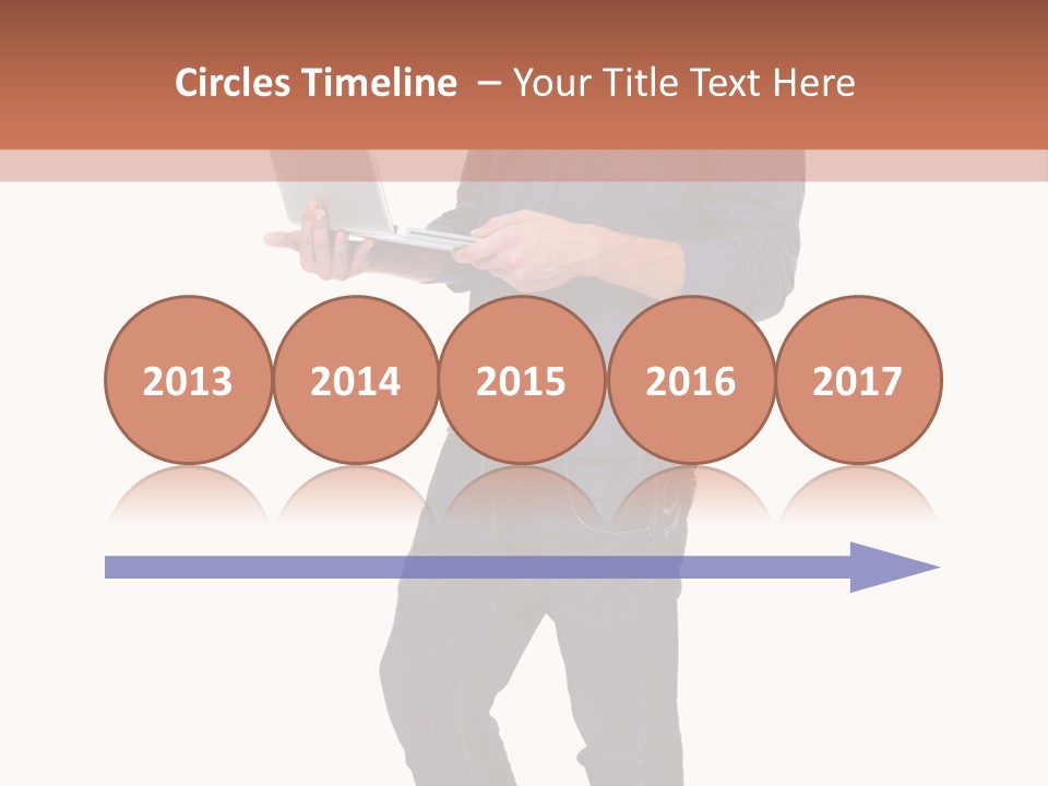 Fulllength Happy Computer PowerPoint Template