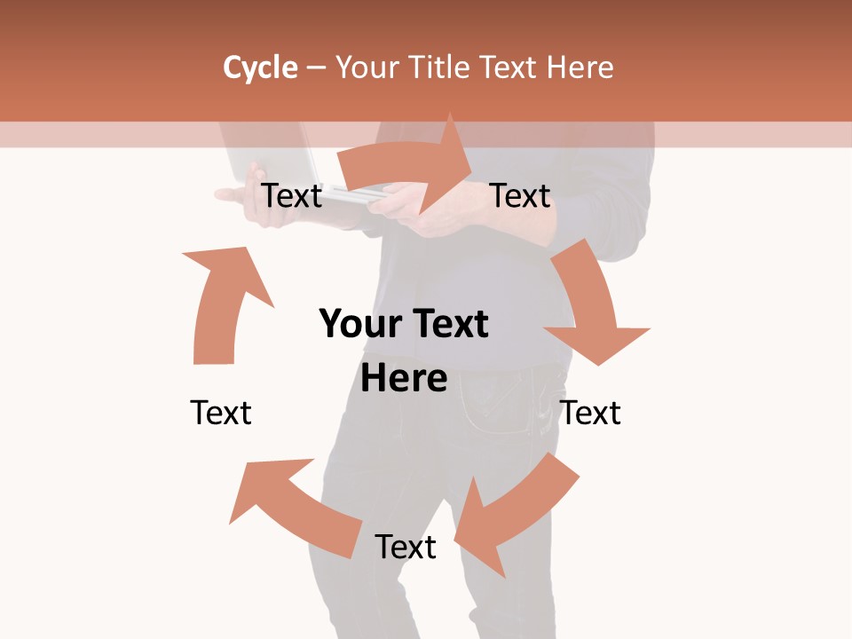 Fulllength Happy Computer PowerPoint Template