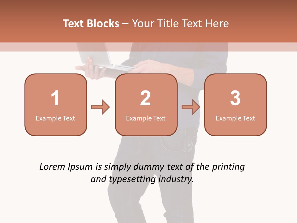 Fulllength Happy Computer PowerPoint Template