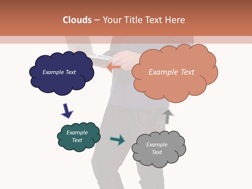 Fulllength Happy Computer PowerPoint Template