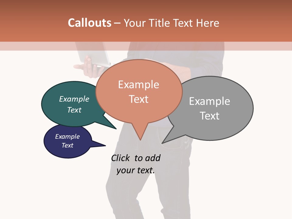 Fulllength Happy Computer PowerPoint Template