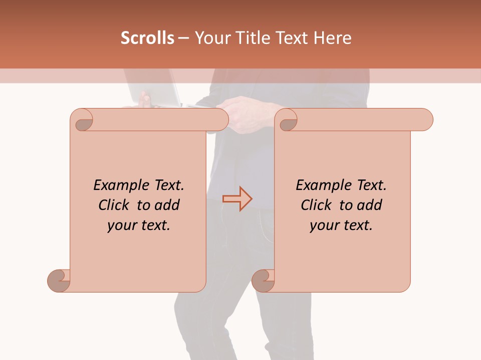 Fulllength Happy Computer PowerPoint Template