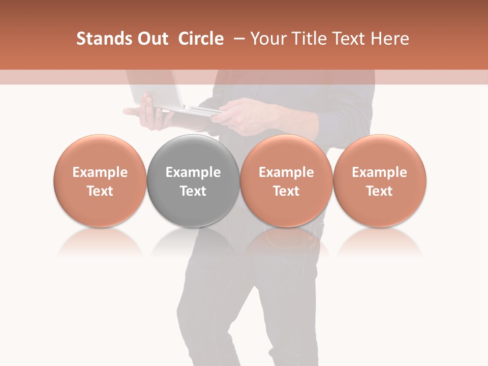 Fulllength Happy Computer PowerPoint Template