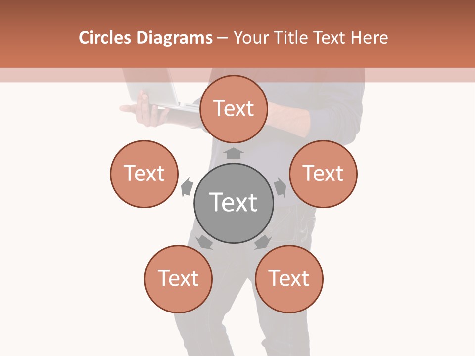 Fulllength Happy Computer PowerPoint Template